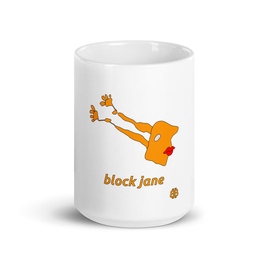 White glossy mug "BlockJane"