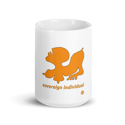 White glossy mug"SovereignIndividual"