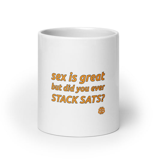 White glossy mug "Sex"