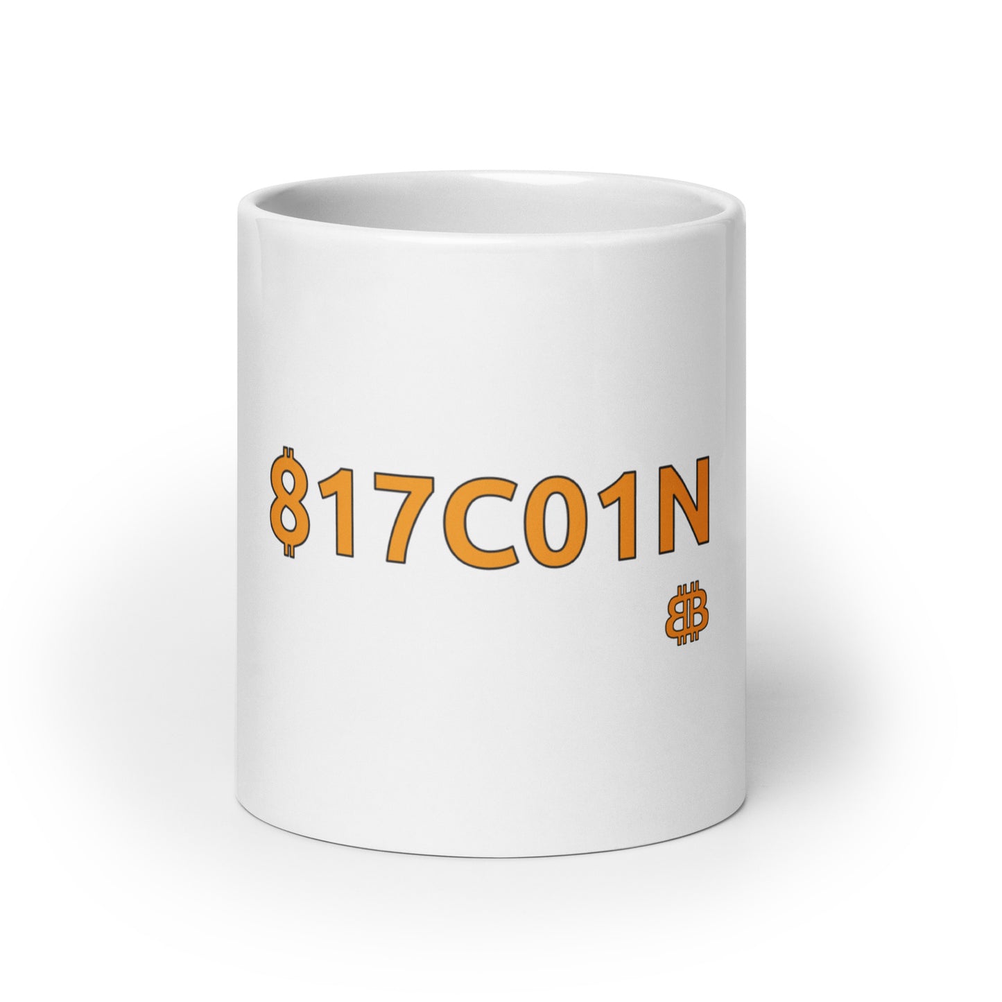 White glossy mug "B17C01N"