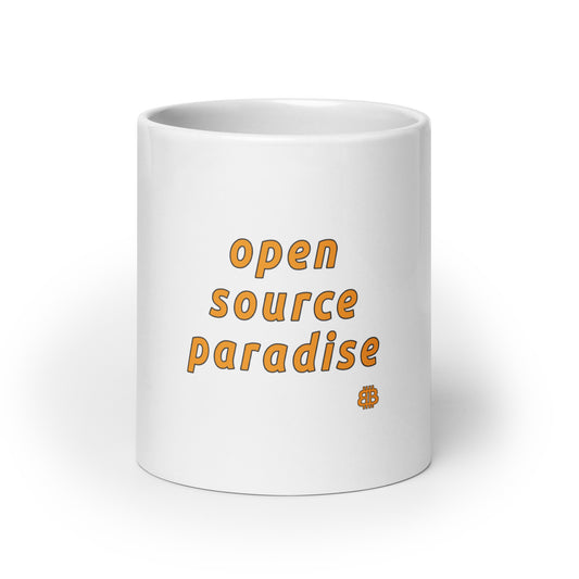White glossy mug "Paradise"