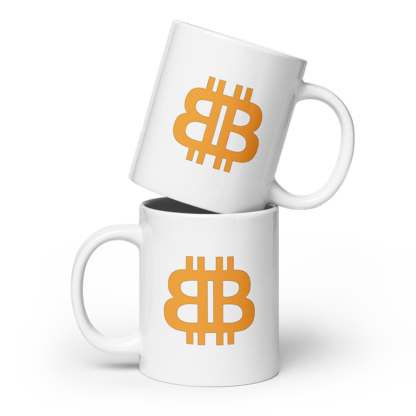 Taza blanca brillante "BB"