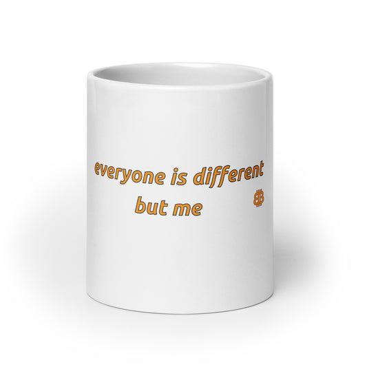 White glossy mug "Different"
