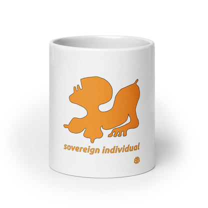 White glossy mug"SovereignIndividual"