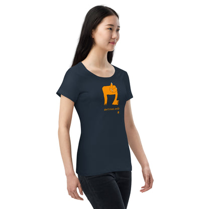 Camiseta orgánica de mujer de manga corta y cuello ancho "Verify"