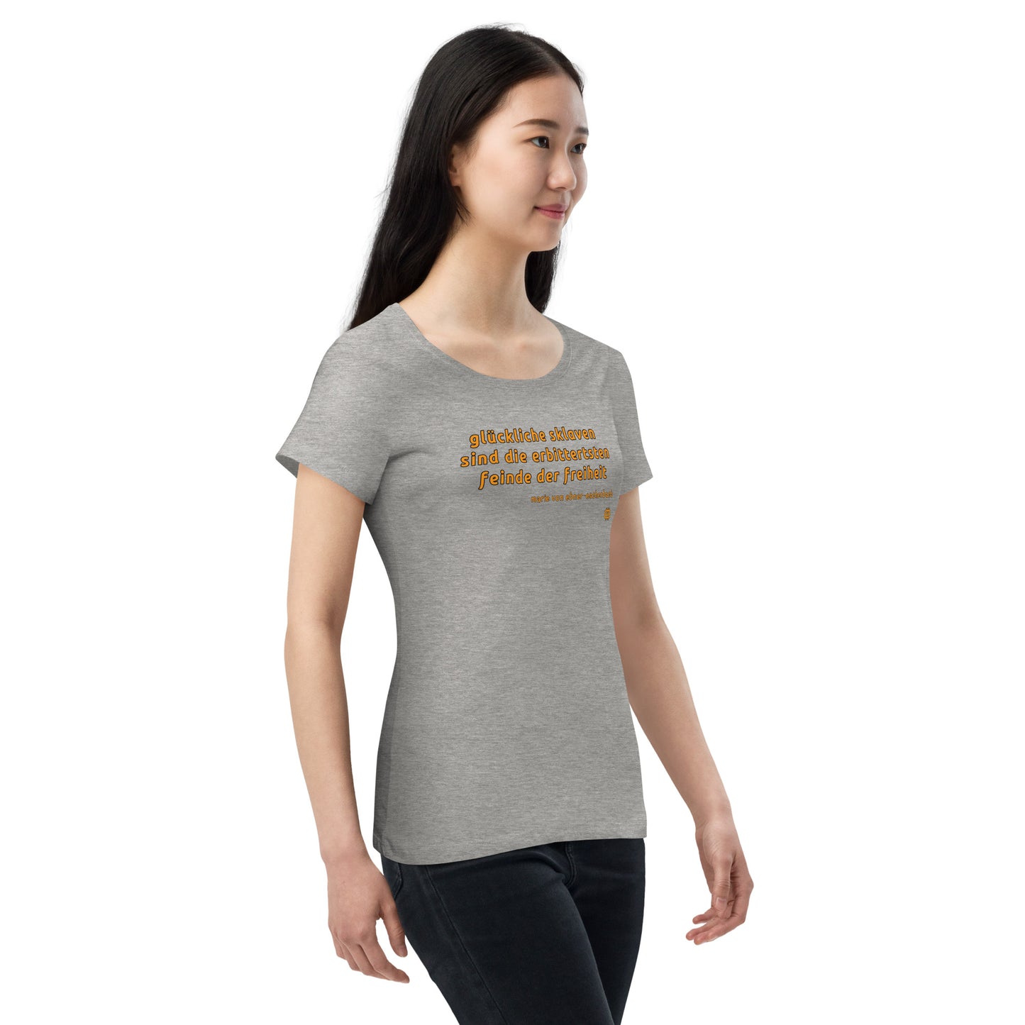 Camiseta de mujer de manga corta con cuello ancho "Ebner_dt"