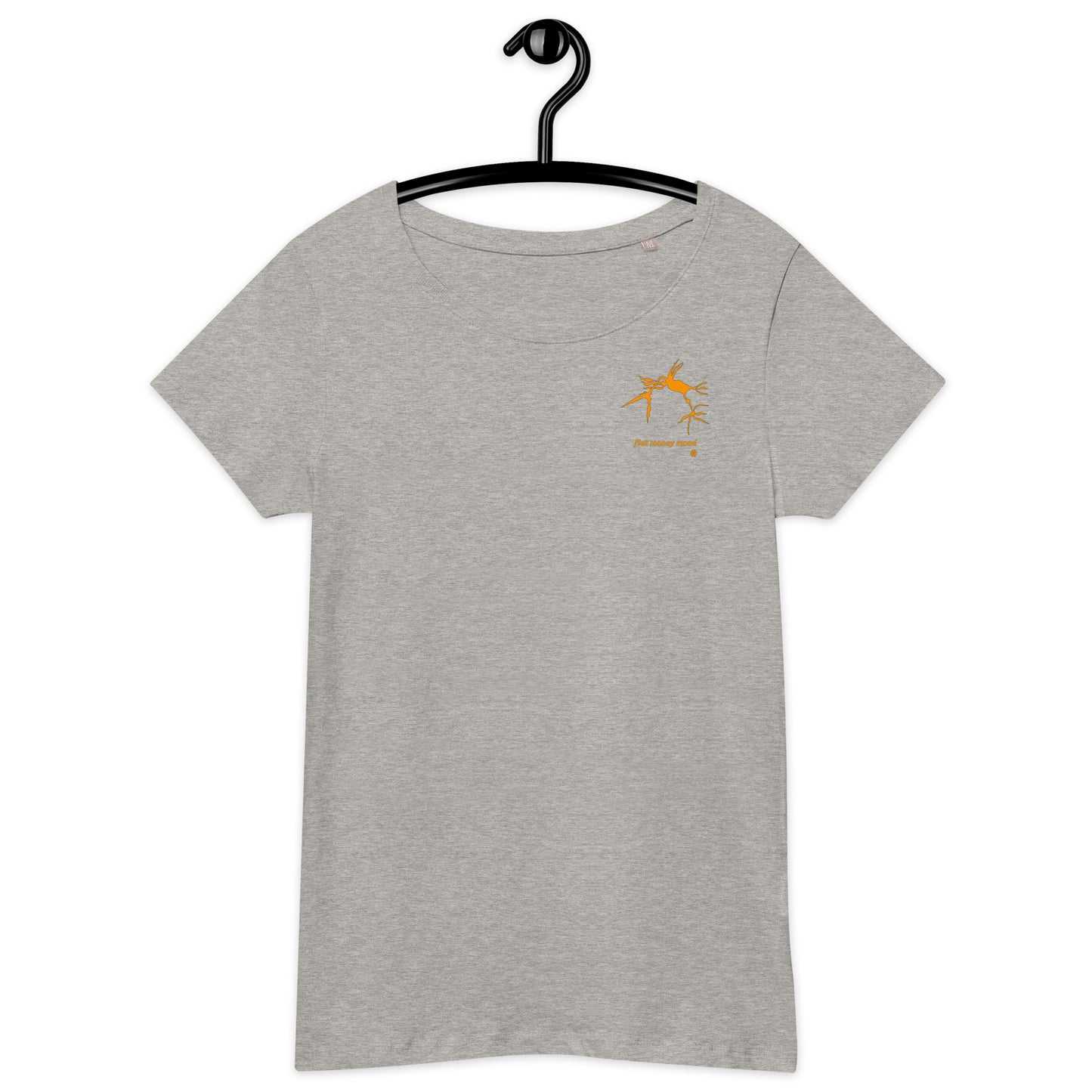Camiseta orgánica de mujer de manga corta y cuello ancho "Mood_sm"
