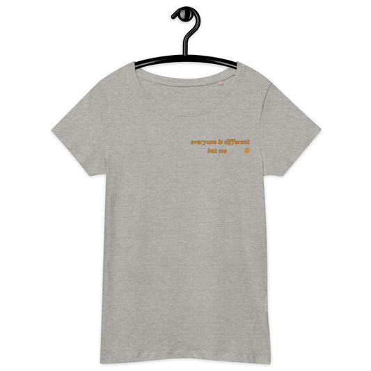 Women’s wide neck short sleeve organic t-shirt "Different_sm"