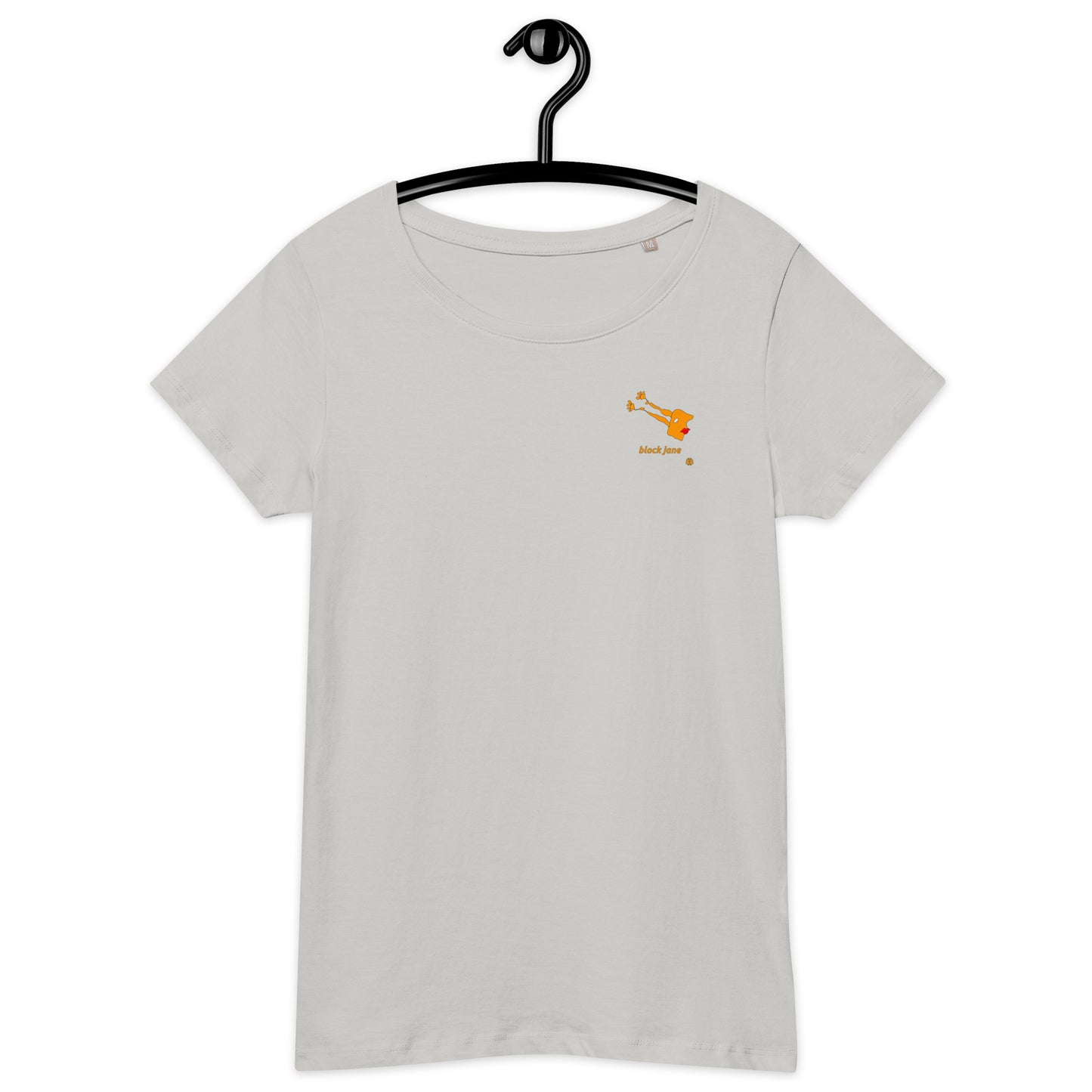 Women’s wide neck short sleeve organic t-shirt "BlockJane_sm"