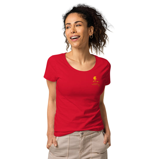 Women’s wide. neck short sleeve organic t-shirt "Carni_sm"