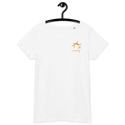 Camiseta orgánica de mujer de manga corta y cuello ancho "Mood_sm"