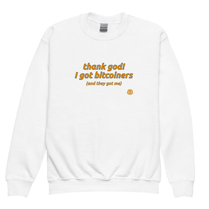 Youth crewneck sweatshirt "ThankGod"